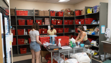 campus food bank, food preparationa area