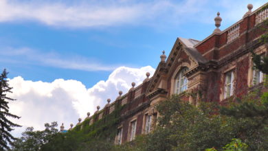 top of arts building buildings U of A north campus summer